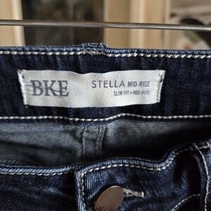 BKE Stella Mid-Rise Slim Fit Jeans - Dark Blue